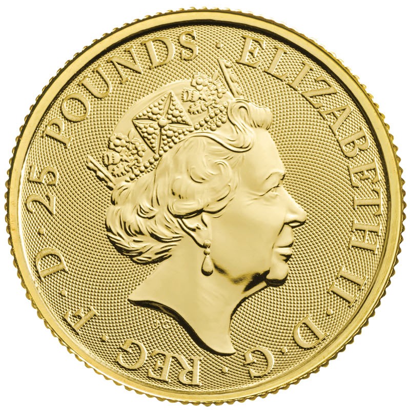 Золотая монета Великобритании «Сокол Плантагенетов» 2019 г.в., 7.78 г чистого золота (проба 0.9999)