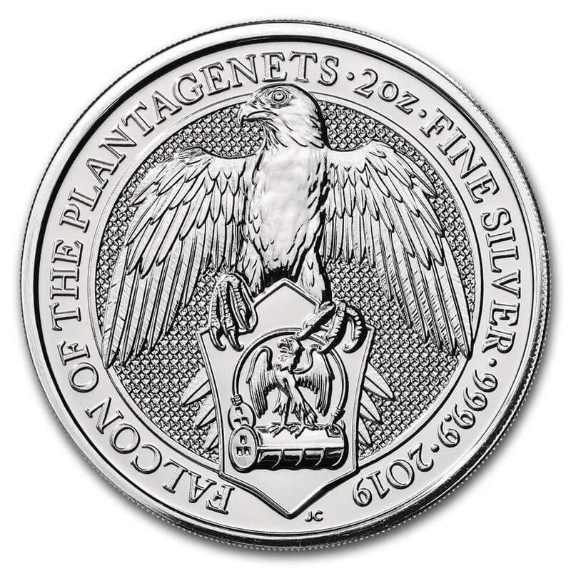 Серебряная монета Великобритании «Сокол Плантагенетов