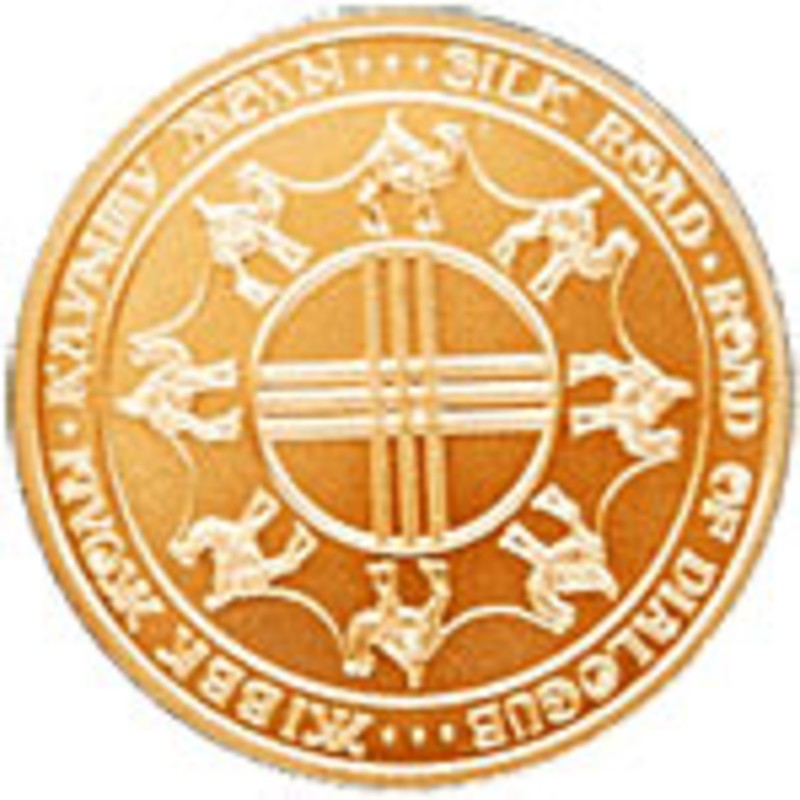Золотая монета Казахстана "Шелковый путь" 2007 г.в., 15,55 г чистого золота (Проба 0,9999)