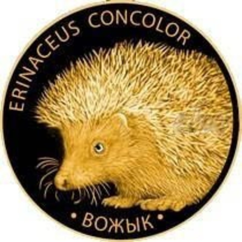Золотая монета Беларуси "Ежик" 2011 г.в., 7,78 г чистого золота (Проба 0,999)