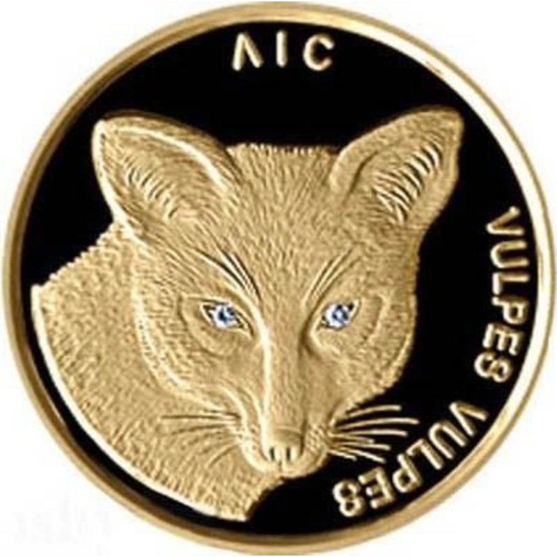 Золотая монета Беларуси "Лис" 2002 г.в., 7,78 г чистого золота (Проба 0,999)