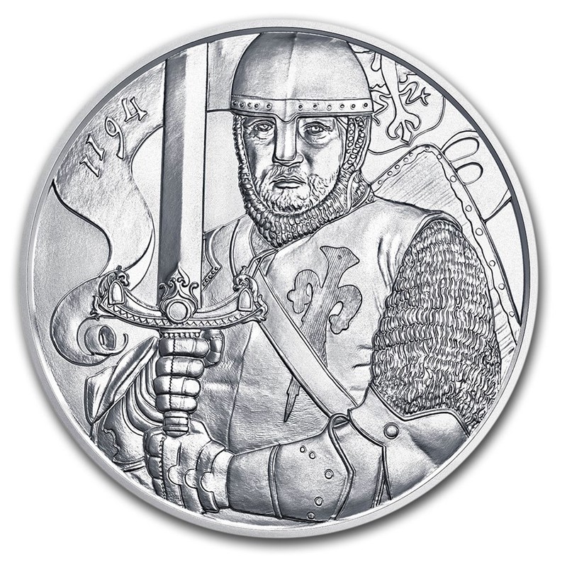 Серебряная монета Австрии "Герцог Леопольд V" 2019 г.в., 31.1 г чистого серебра (Проба 0,999)