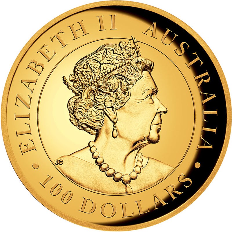 Золотая монета Австралии "Клинохвостый Орел" 2019 г.в. (пруф), 31.1 г чистого золота (Проба 0,9999)