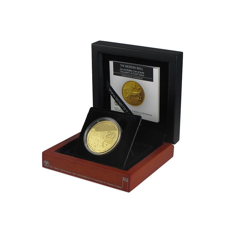Золотая монета Израиля "Стена Плача" 2011 г.в., 31,1 г чистого золота (Проба 0,9999)