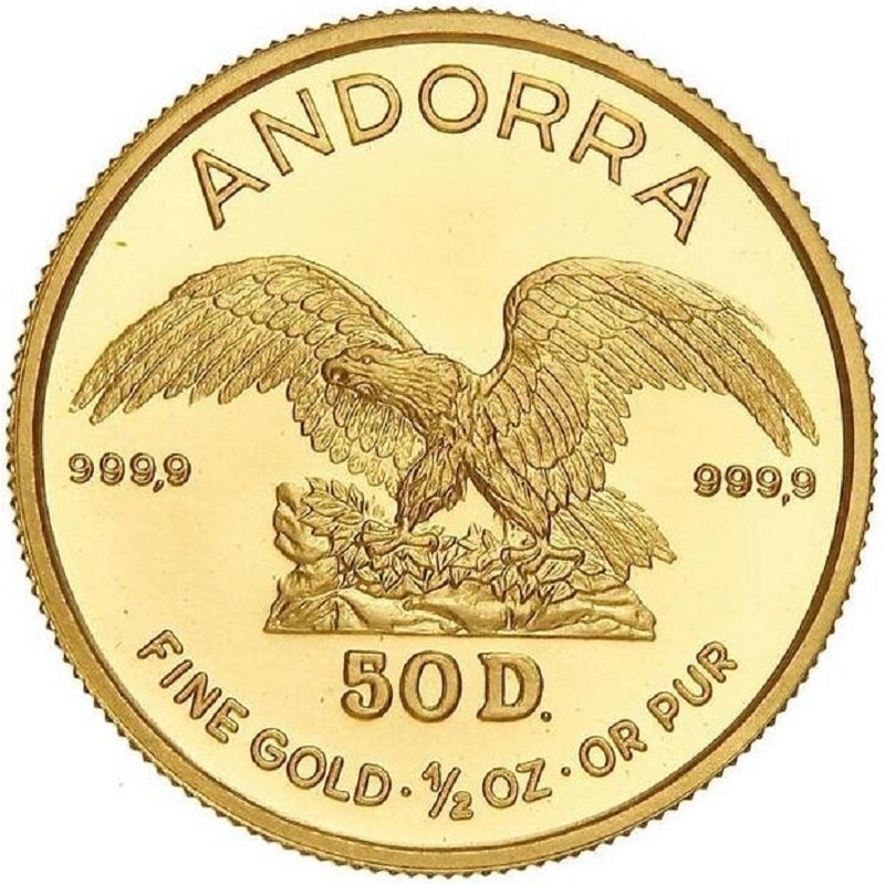 Золотая монета Андорры 