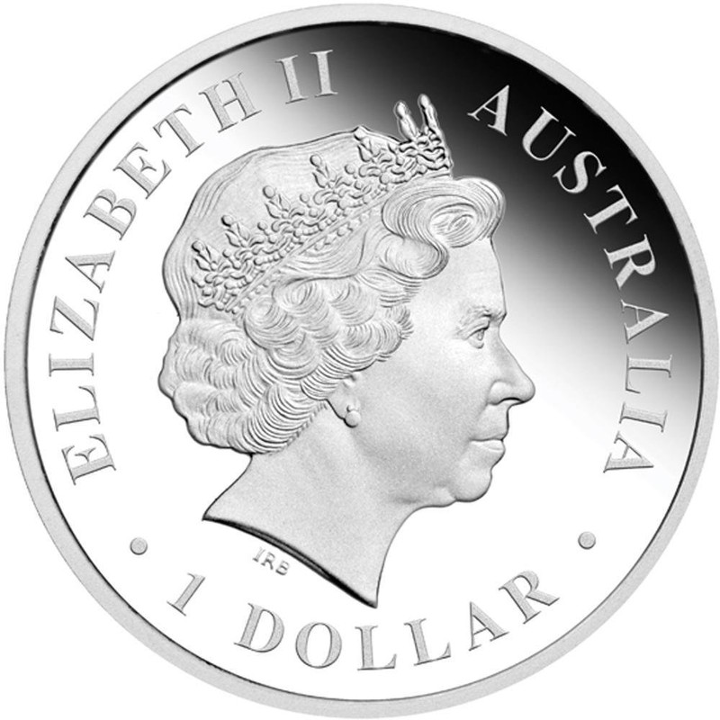 Серебряная монета Австралии "Открой Австралию. Красный кенгуру" 2012 г.в., 31,1 г чистого серебра (Проба 0,999)