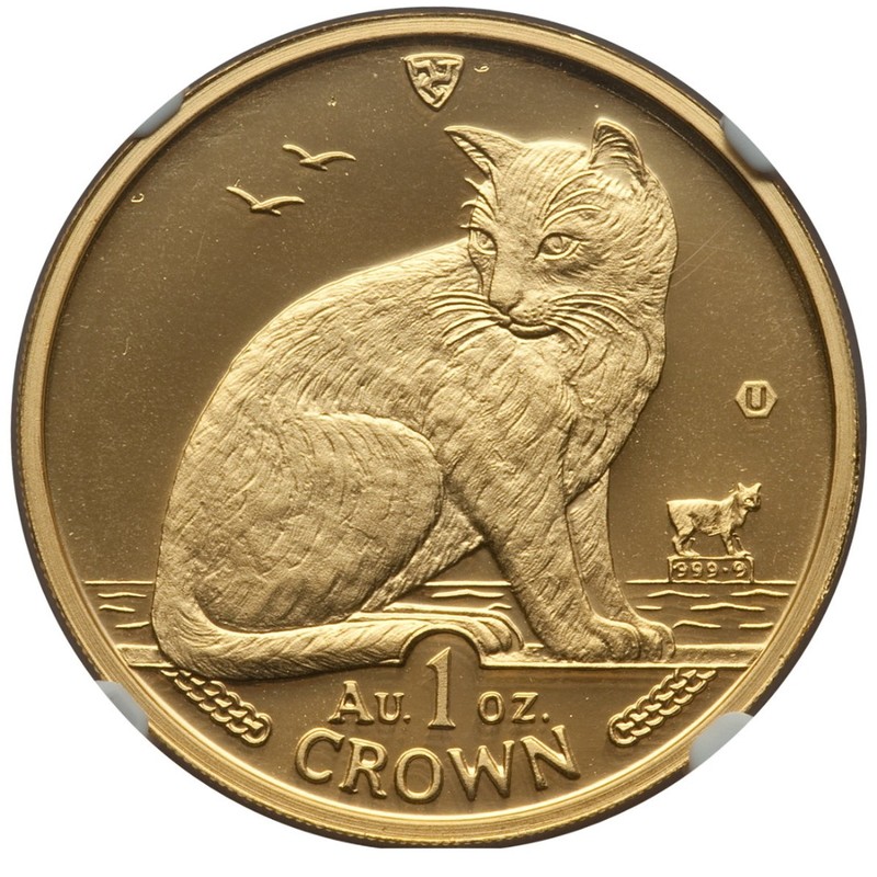 Золотая монета Острова Мэн 