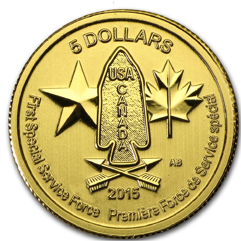 Золотая монета Канады "Черные дьяволы" 2015 г.в., 3,11 г чистого золота (Проба 0,9999)