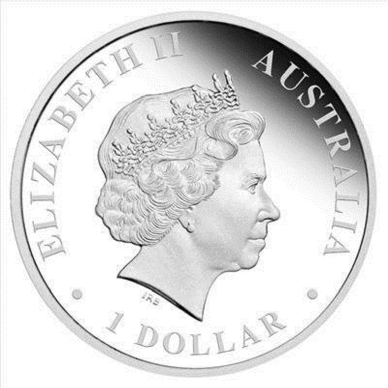 Серебряная монета Австралии "Императорский пингвин" 2012 г.в., 31,1 г чистого серебра (Проба 0,999)