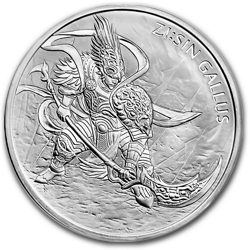 Серебряная монета Южной Кореи "Zi:Sin: Страж Гал" 2017 г.в., 31,1 г чистого серебра (Проба 0,999)