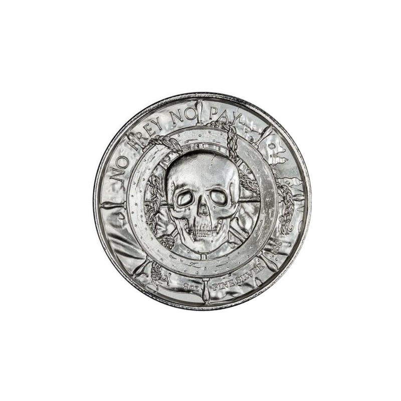 Серебряный жетон  США «Пираты. Планка» 62.2 г чистого серебра (проба 0.999)