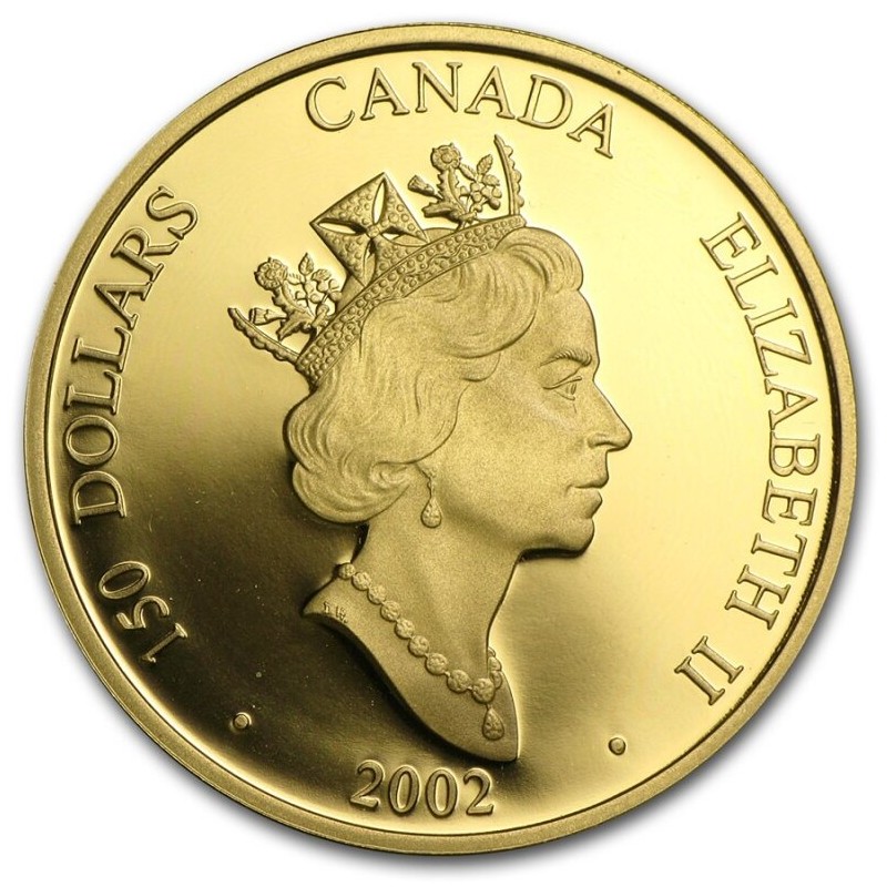 Комиссия: Золотая монета Канады "Год Лошади" 2002 г.в., 8,88 г чистого золота (Проба 0,750)