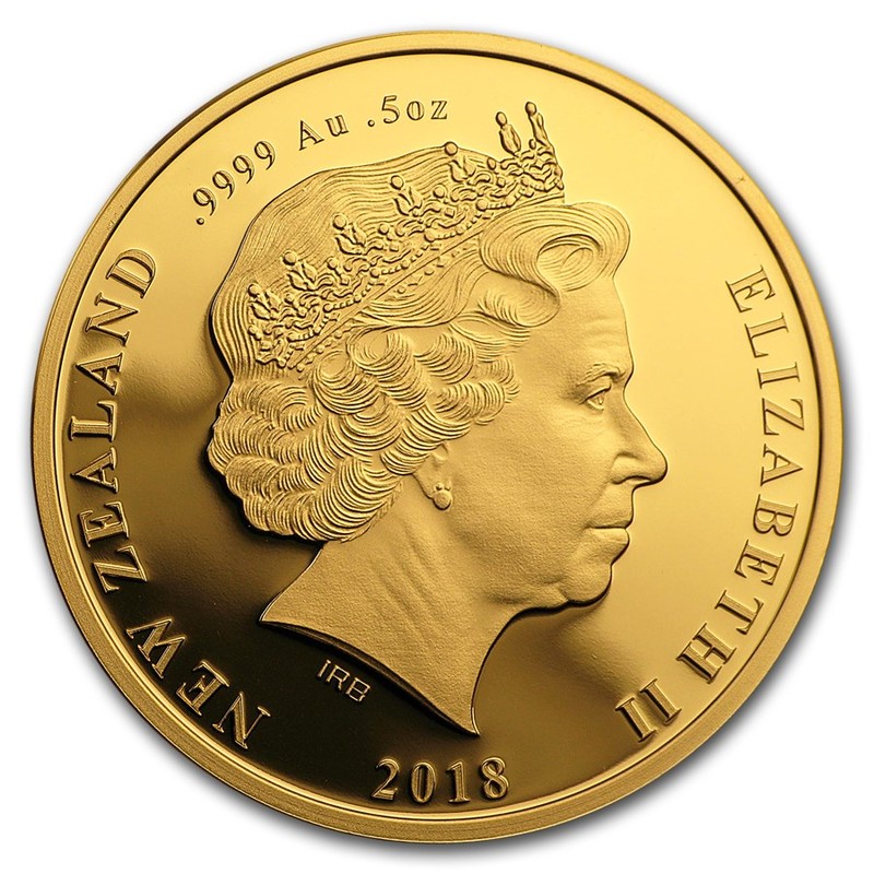 Набор из 2-х золотых монет Новой Зеландии "Мауи и Рыба" 2018 г.в., 2*15,55 г чистого золота (Проба 0,9999)