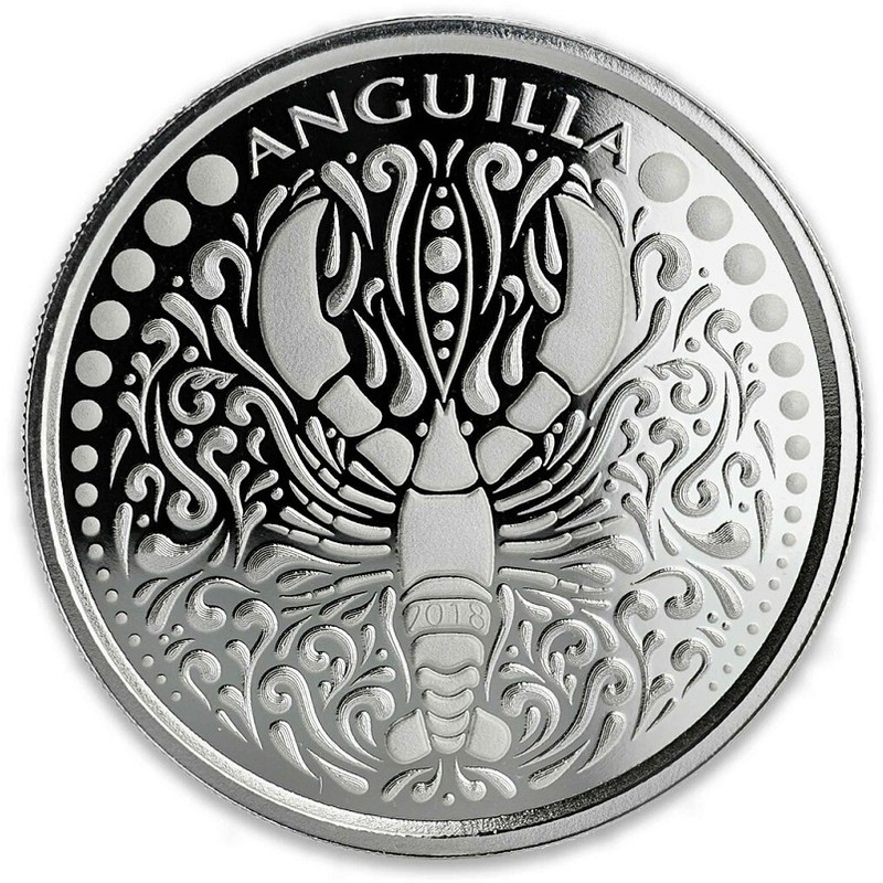 Серебряная монета Ангильи 