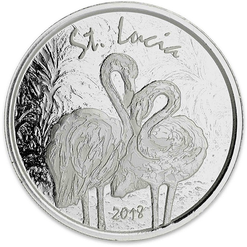 Серебряная монета Сент-Люсии 