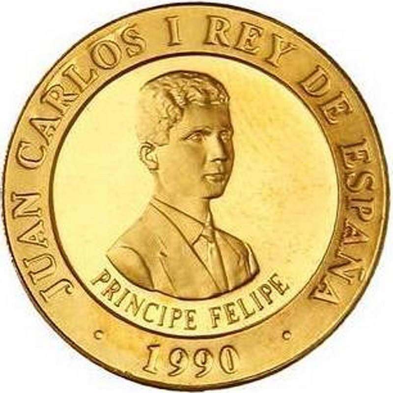 Комиссия: Золотая монета Испании «XXV Олимпийские Игры в Барселоне. Хоккей на траве» (1-я серия) 1990 г.в., 3,36 г чистого золота (проба 0.999)