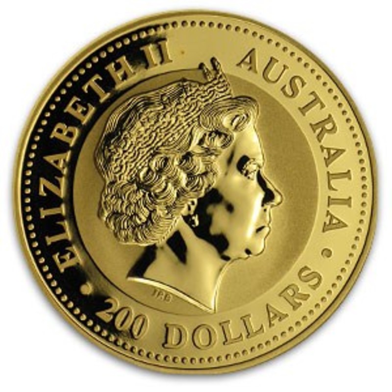 Золотая монета Австралии Лунар I, 2006 г. - год Собаки (2 унции)