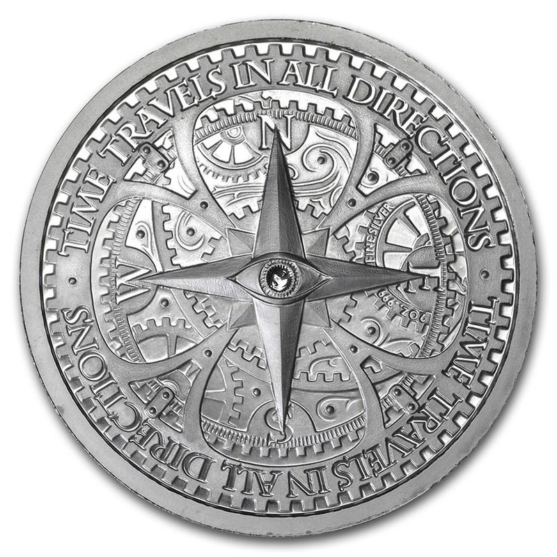 Серебряный жетон США "Путешествие во времени"  62,2 г чистого серебра (Проба 0,999)