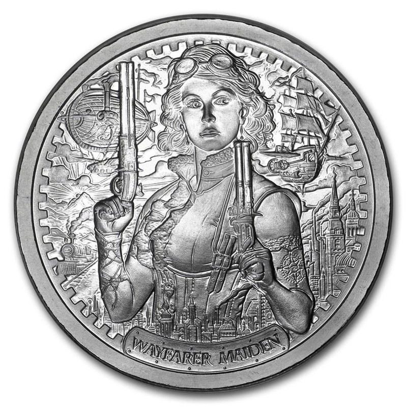Серебряный жетон США "Путешествие во времени"  62,2 г чистого серебра (Проба 0,999)