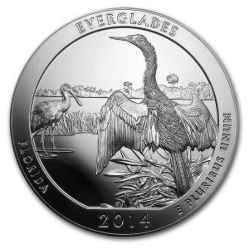 Серебряная монета "Прекрасная Америка", 5 унций (155,5 г)