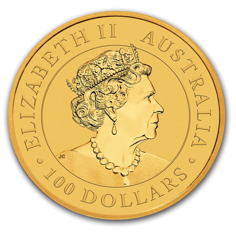 Золотая монета Австралии «Страус Эму» 2019 г.в., 31.1 г чистого золота (проба 0.9999)