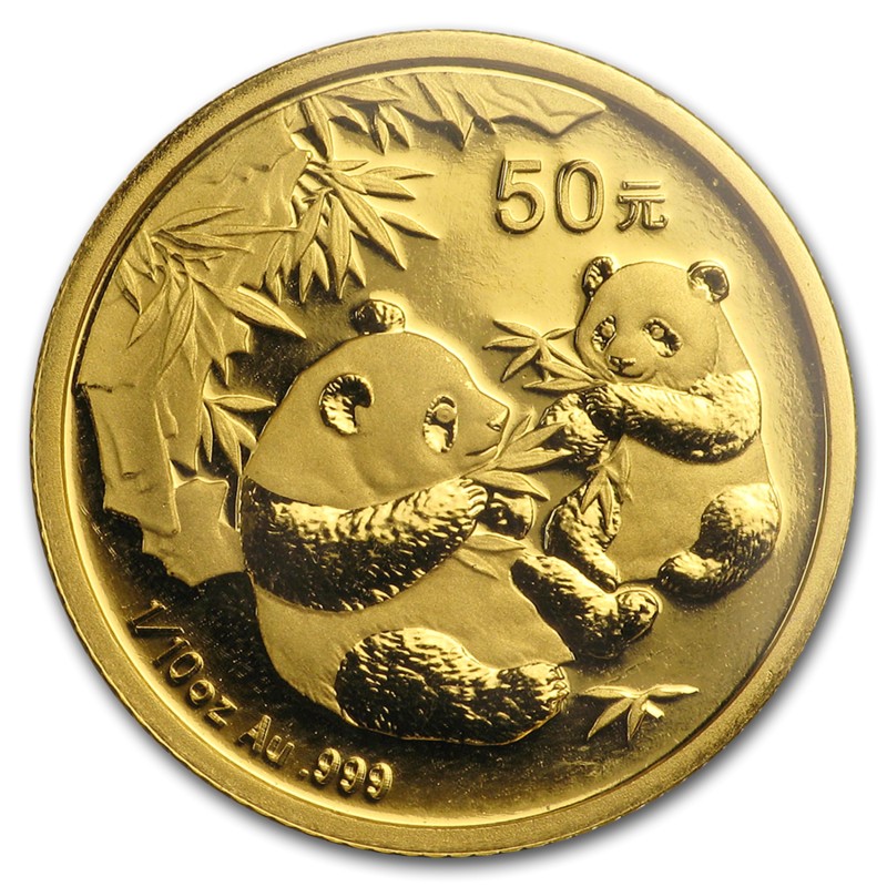 Золотая монета Китая «Панда» 2006 г.в.,3.11 г чистого золота (проба 0.999)