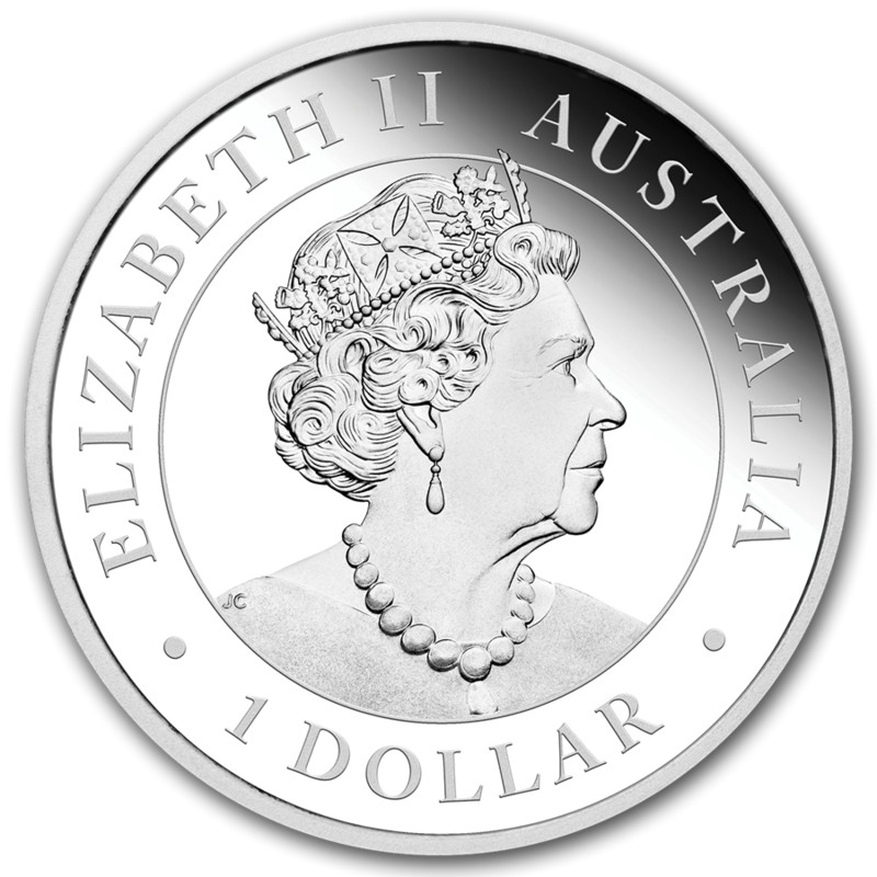 Серебряная монета Австралии "Страус Эму"  2019 г.в., 31,1 г чистого серебра (Проба 0,9999)