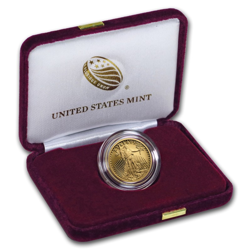 Золотая монета США " Американский орел" (пруф) 2019 г.в., 7,78 г чистого золота (Проба 0,917)