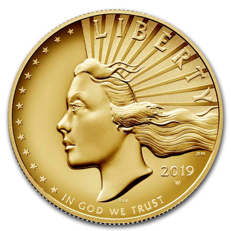 Золотая монета США «Американская Свобода» 2019 г.в., 31.1 г чистого золота (проба 0.9999)