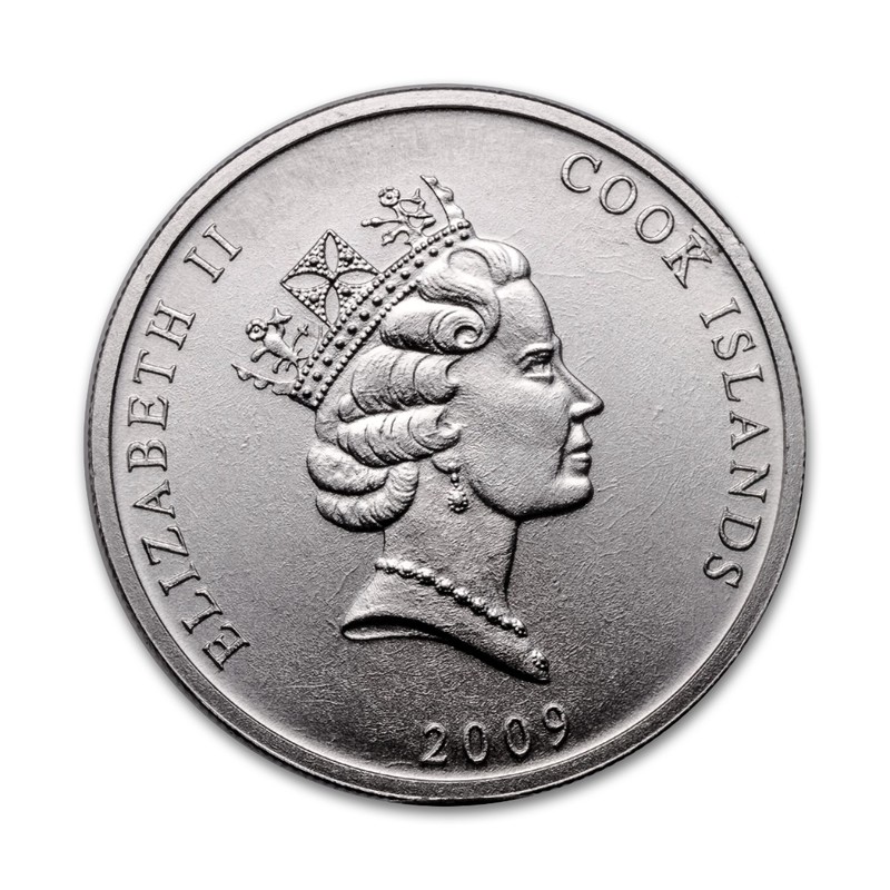 Платиновая монета Островов Кука "Баунти" 2009 г.в., 31.1 г чистой платины (проба 0,9995)