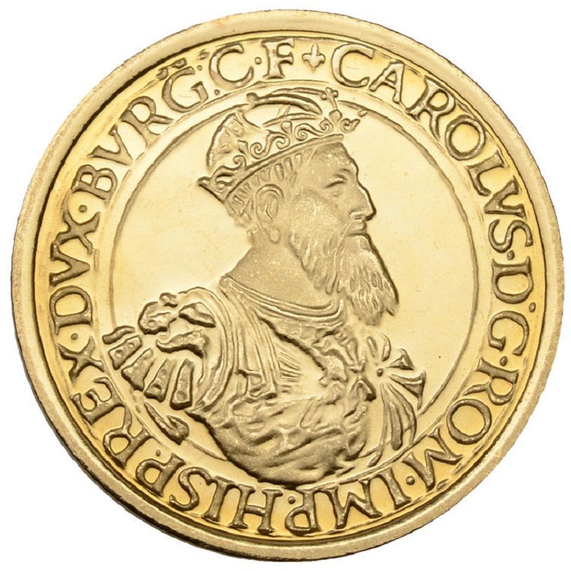Комиссия: Золотая монета Бельгии "30 лет Римскому договору о ЕЭС" 10 экю 1990 г.в., 3.11 г чистого золота (Проба 0,999)