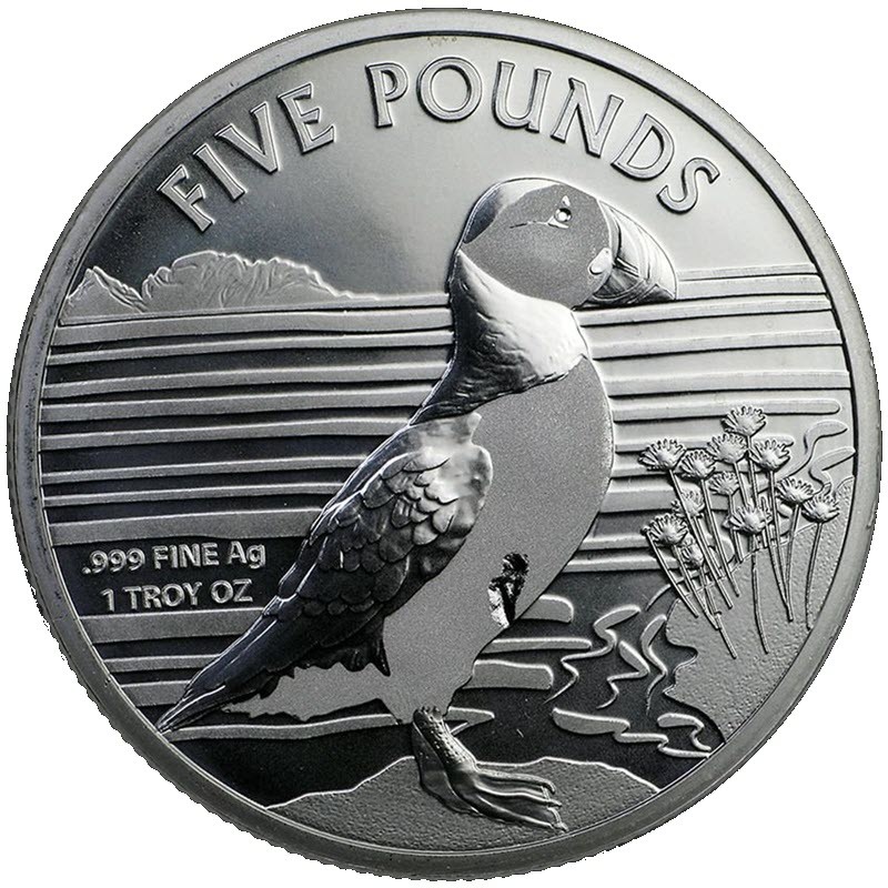 Серебряная монета Олдерни "Тупик" 2019 г.в., 31,1 г чистого серебра (проба 0,999)