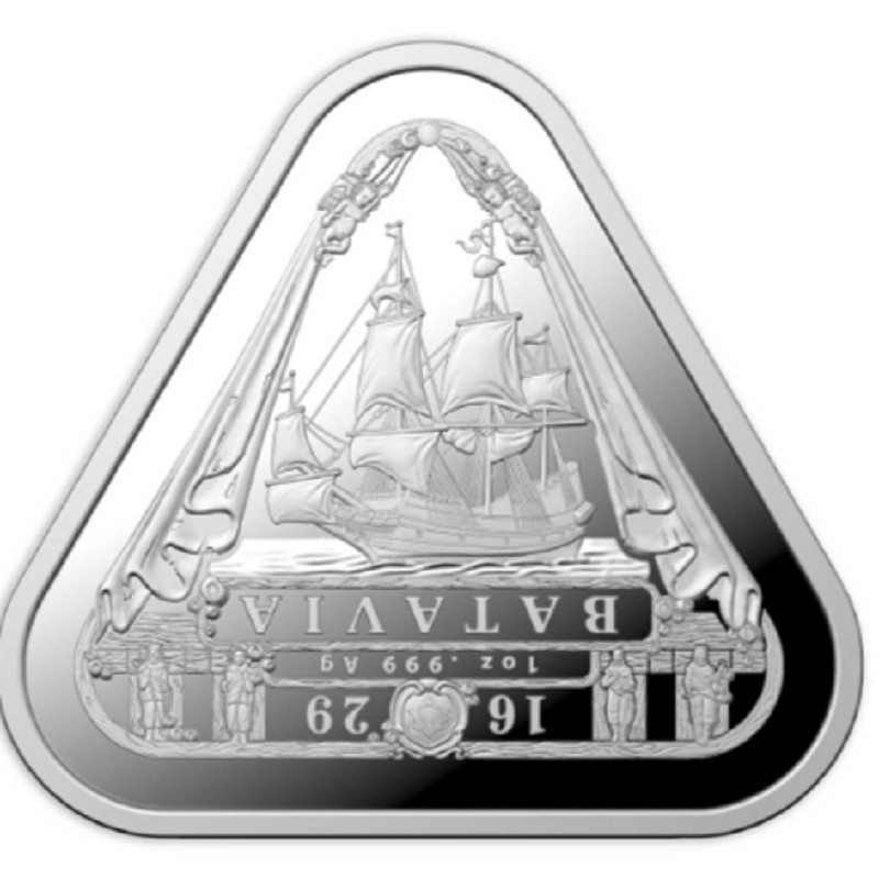 Серебряная монета Австралии "Кораблекрушение "Батавии"" 2019 г.в., 31.1 г чистого серебра (Проба 0,999)