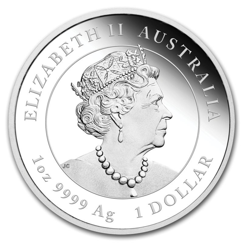 Серебряная монета Австралии "Год Крысы" 2020 год (пруф с цветом), 31.1 г чистого серебра (Проба 0,9999)