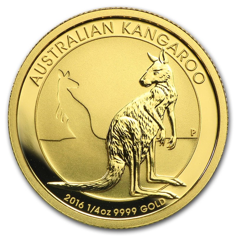 Золотая монета Австралии «Кенгуру» 2016 г.в., 7.78 г чистого золота (проба 0.9999)