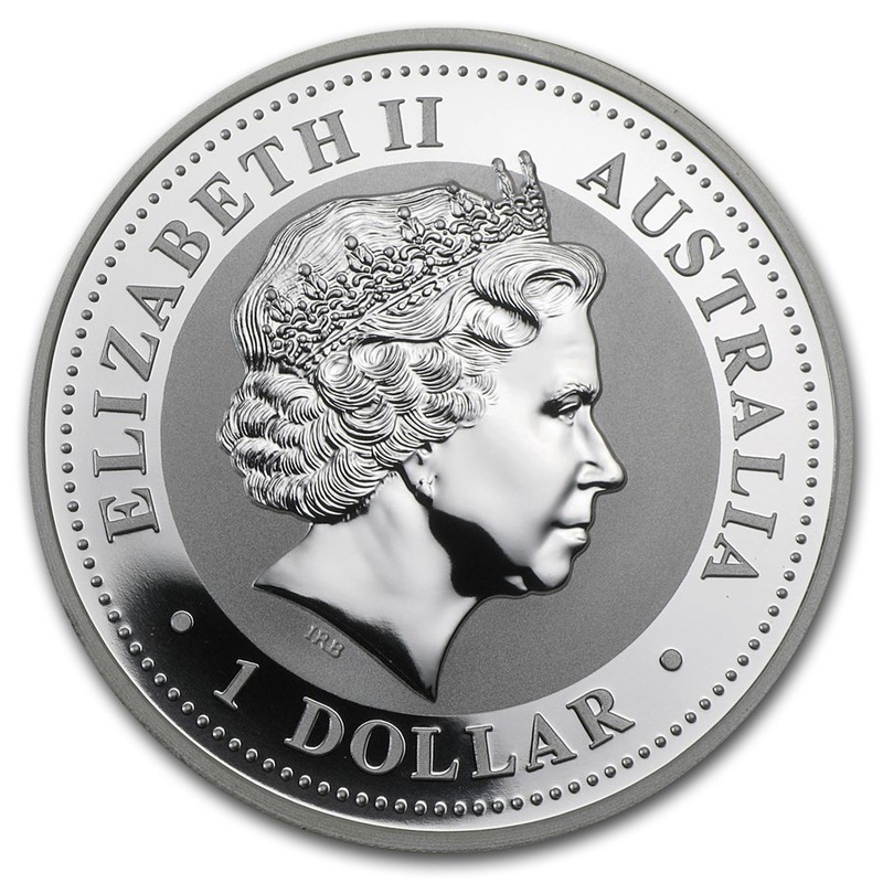 Серебряная монета Австралии "Лунар I - Год Свиньи" 2007 г.в., 31,1 г чистого серебра (Проба 0,999)