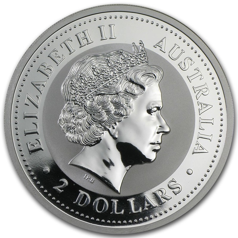 Серебряная монета Австралии "Год Собаки" 2006 г.в., 62.2 г чистого серебра (Проба 0,999)